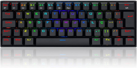 TECLADO REDRAGON K530RGB DRACONIC MEC. S/F USA BLK