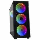 GABINETE GAMER SATELLITE 1430K /ATX/4 COOLER RGB-PRETO