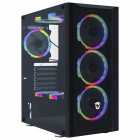 GABINETE SATELLITE 2800K 8 COOLER FAN-PRETO