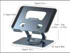 Soporte p/Notebook Metal 360 Giratorio